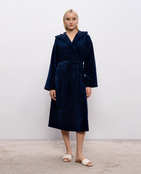 Symbol Home Blue terry robe with hood BAMBOOSPONGEBATHROBE