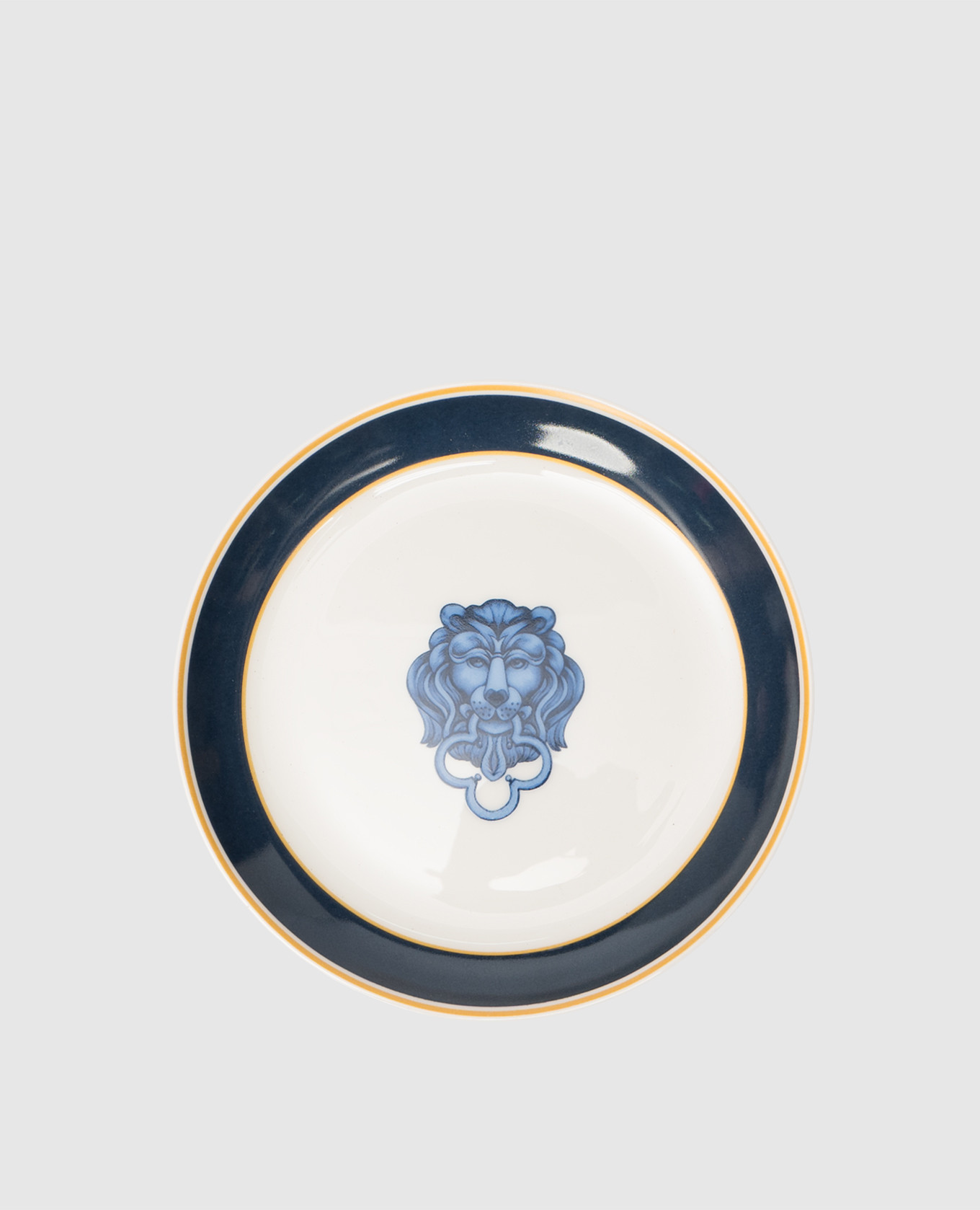 

White porcelain bread plate El Leon Geminiano Cozzi 1765