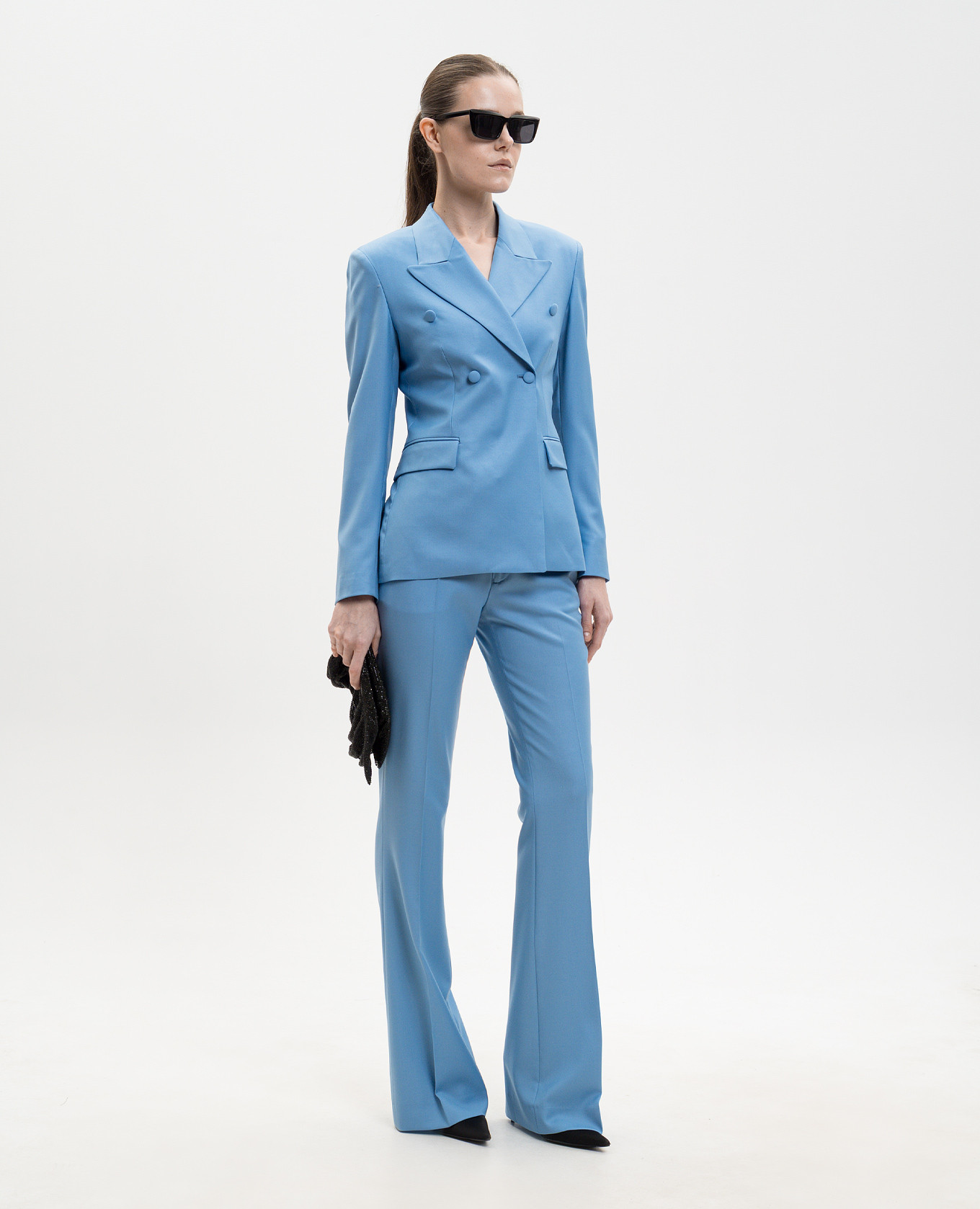 

Blue wool flared pants Jacob Lee