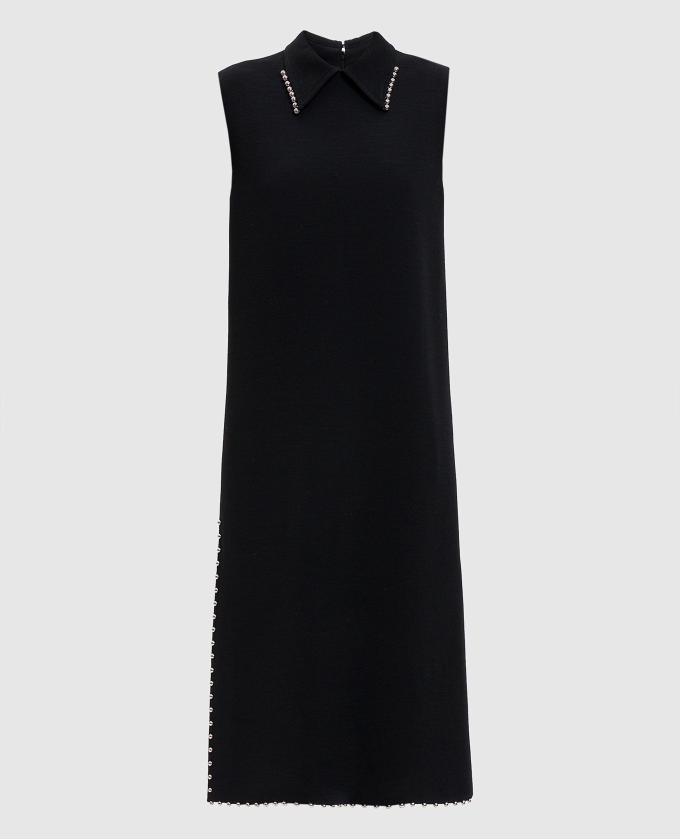 Black wool midi dress with beads Jil Sander
