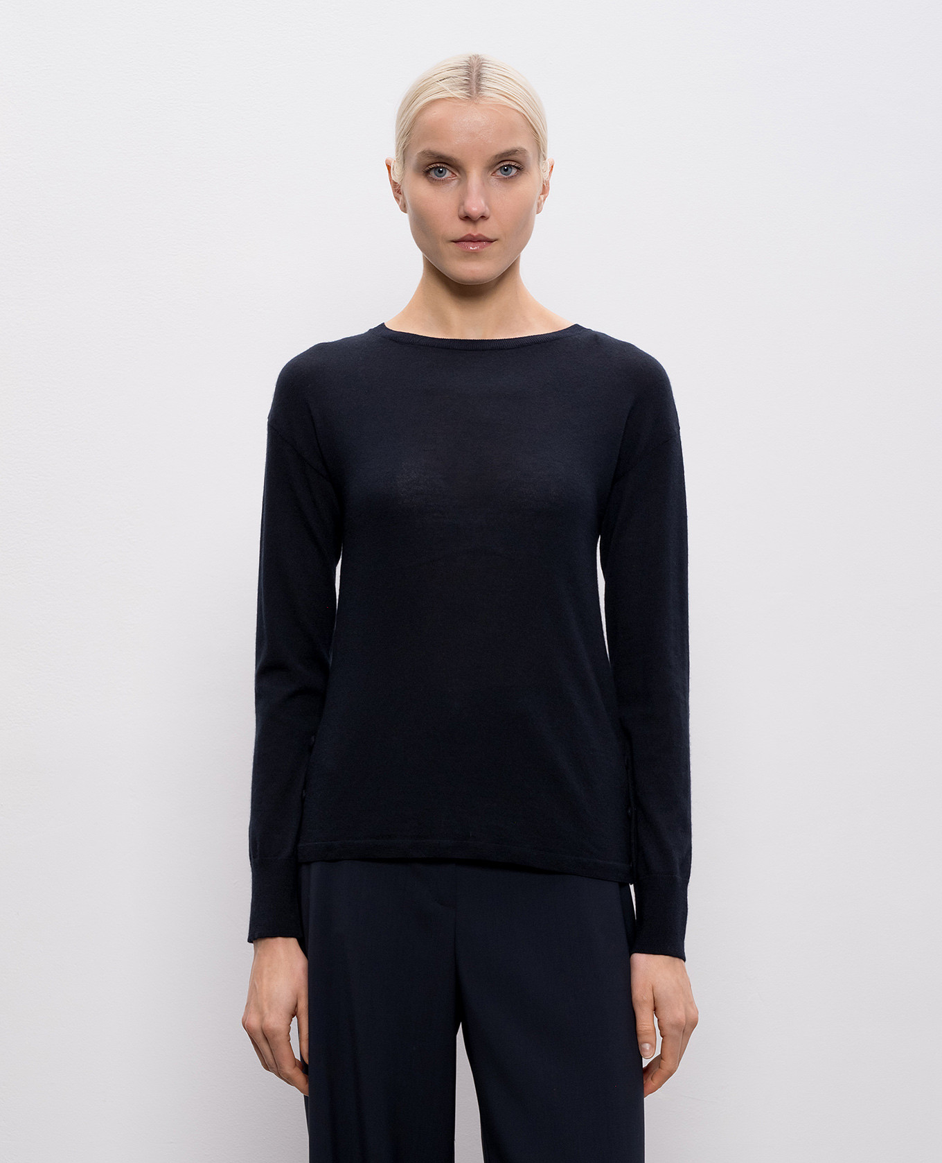 

Navy blue cashmere and silk jumper Max Mara