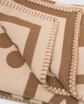 Dolce&Gabbana Beige wool plaid with DG logo monogram TCE012TCAN2