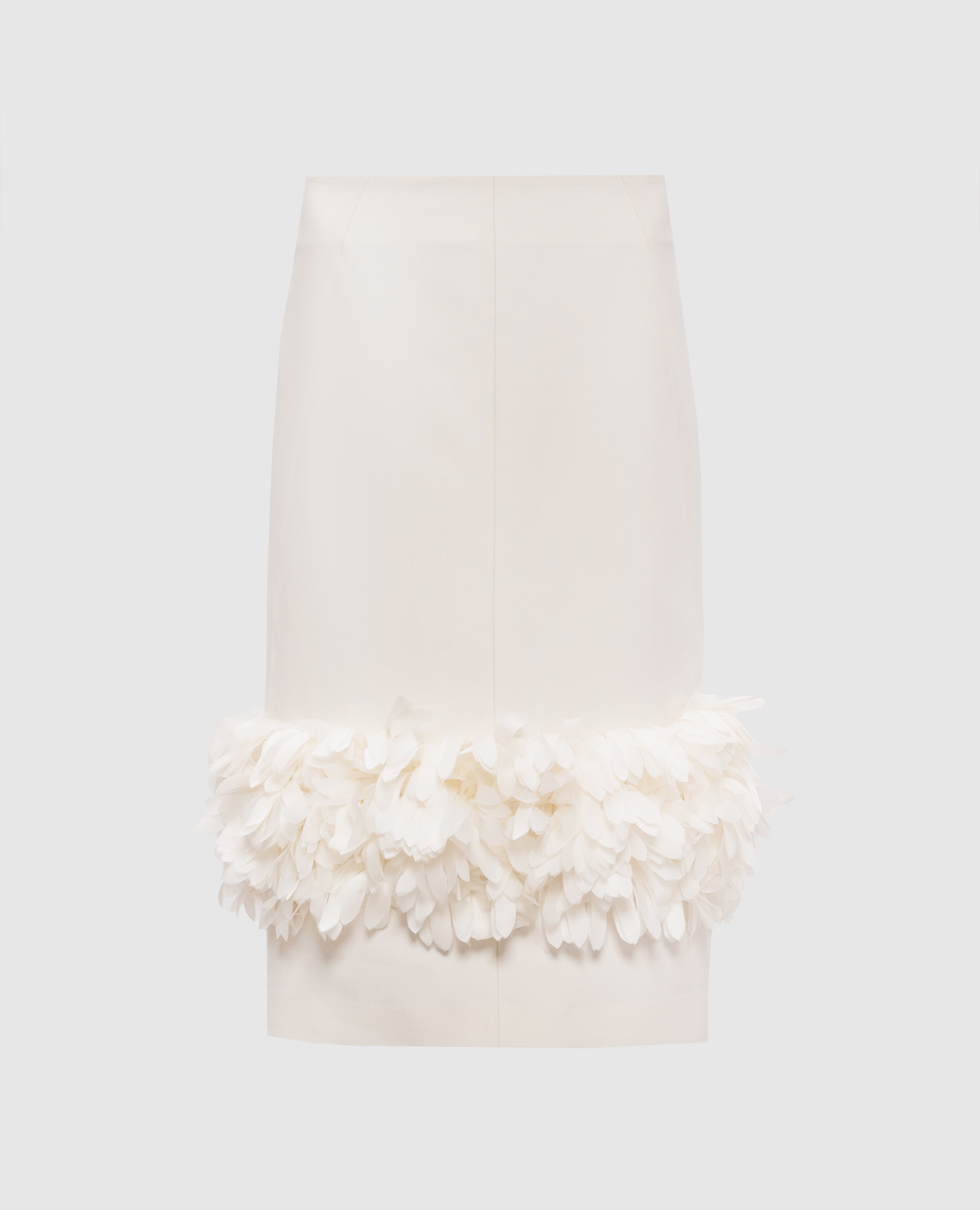 

Ivory wool and silk skirt Toteme, Beige