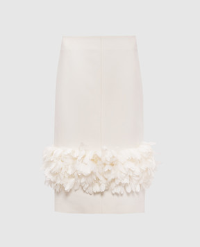 Toteme Ivory wool and silk skirt 261WRB0406FB0567