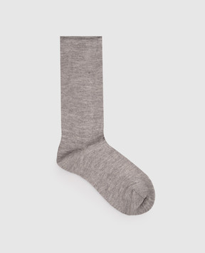 Brunello Cucinelli Gray cashmere socks M64945019P