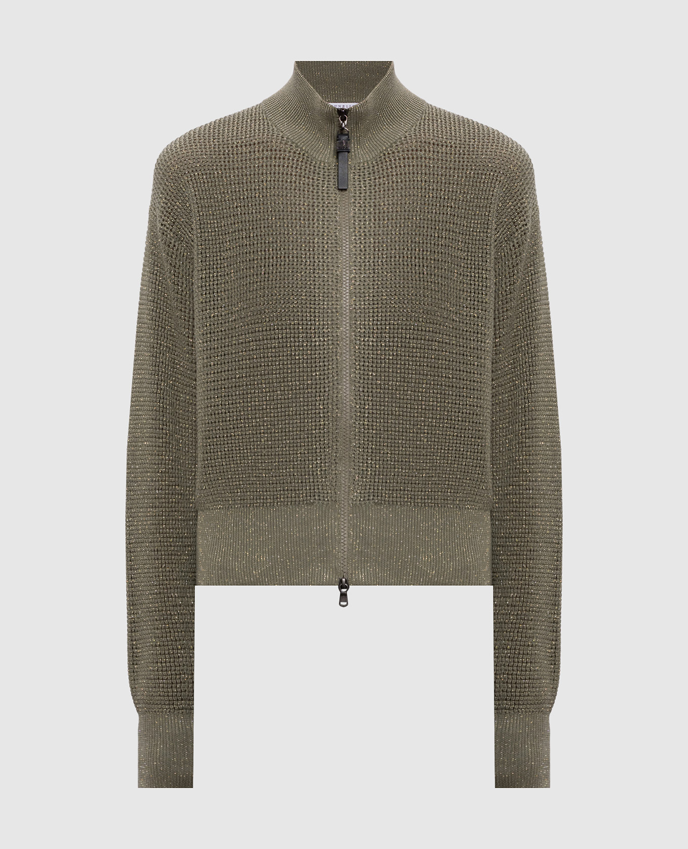 

Green cardigan with lurex Brunello Cucinelli