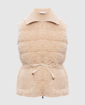 Moncler Beige combination vest L20939I00003M4281