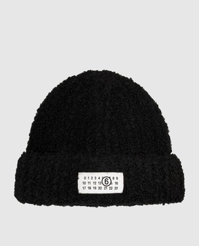 Maison Margiela MM6 Black hat with patch S62TB0009M13342