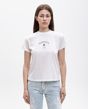 Maison Margiela MM6 White T-shirt with logo print S62GD0216M20048