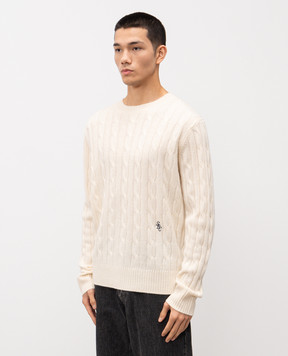 Sporty & Rich White cashmere and wool sweater WS08765302WH37