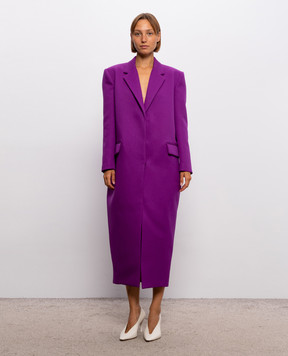 Balenciaga Purple wool coat 872227TUT15