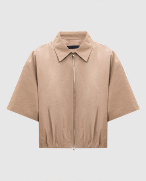 Juun.j Brown zip-up shirt JW6464W54A