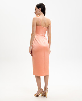 David Koma Orange one-shoulder dress with slit RE26DK67D