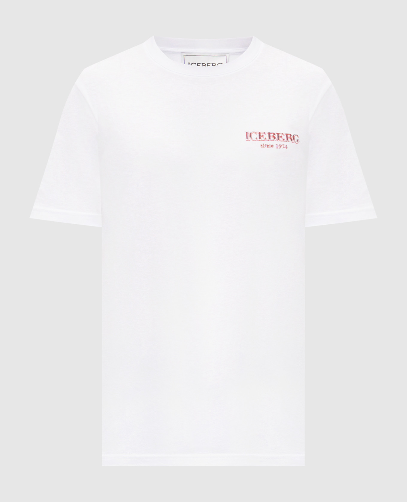 White T-shirt with logo embroidery Iceberg