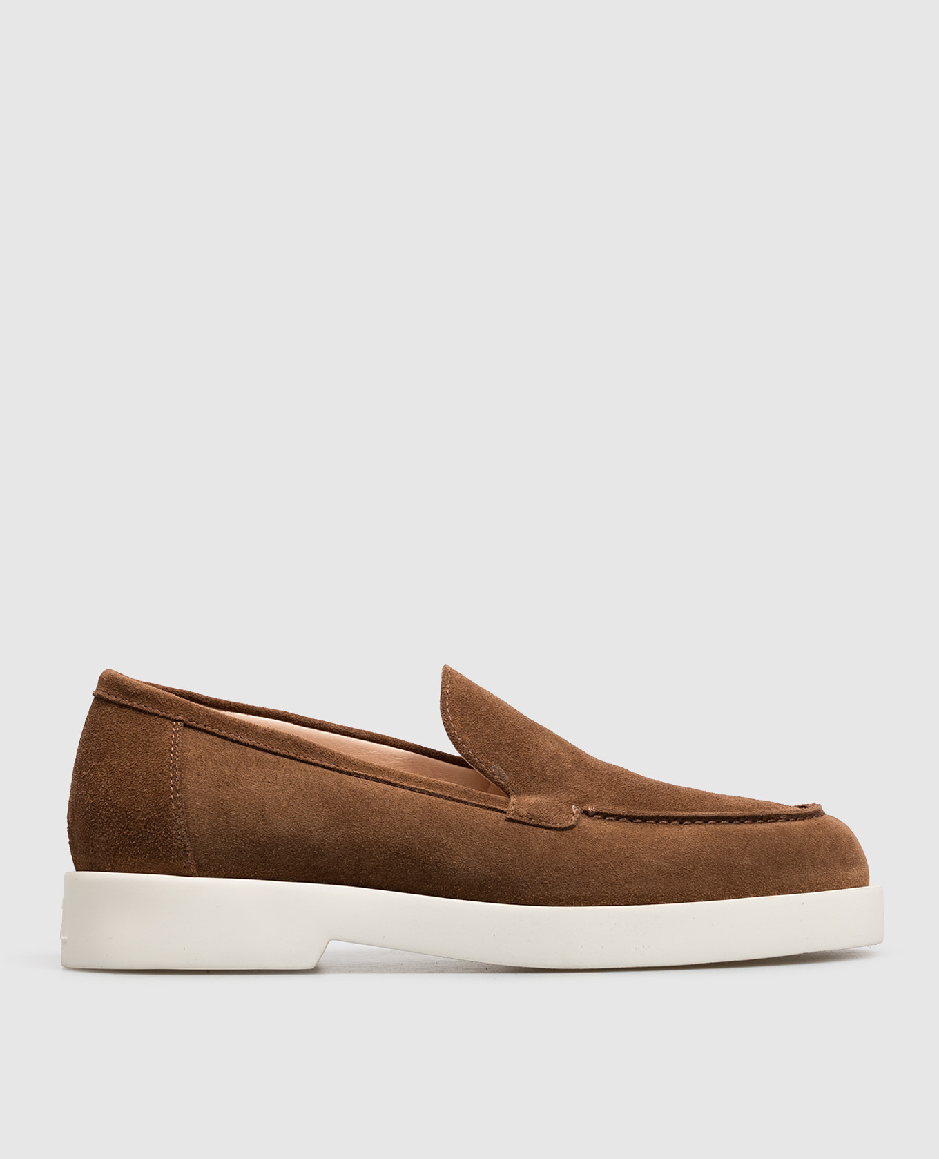 Andrea brown suede loafers