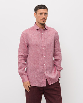 Brunello Cucinelli Burgundy linen shirt MM6840627