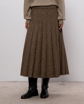 Brunello Cucinelli Brown skirt with wool MD002G4092