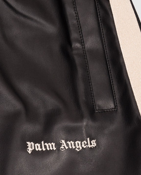 Palm Angels Children's black skirt with branded ribbon F6PAJGSK167