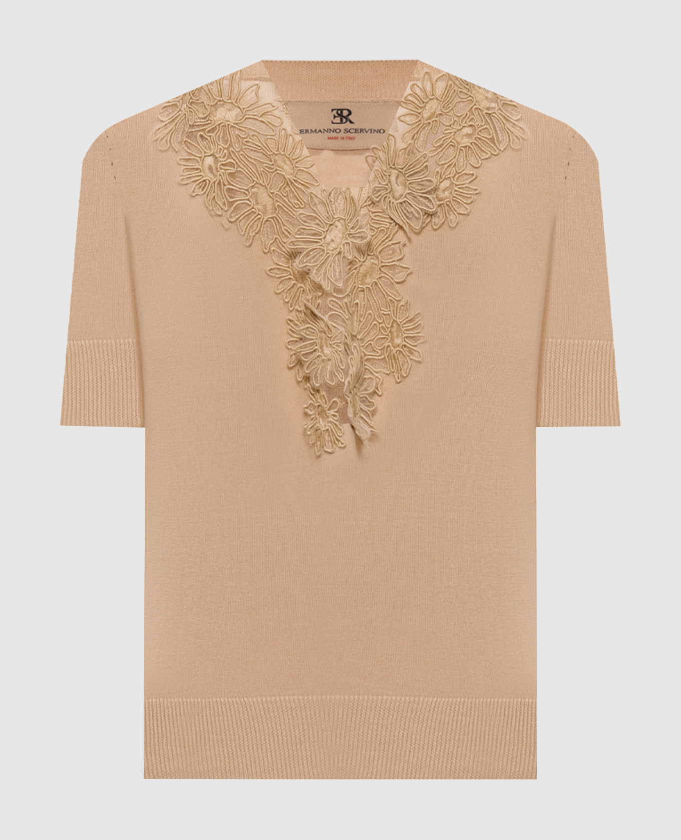 

Beige top with lace Ermanno Scervino