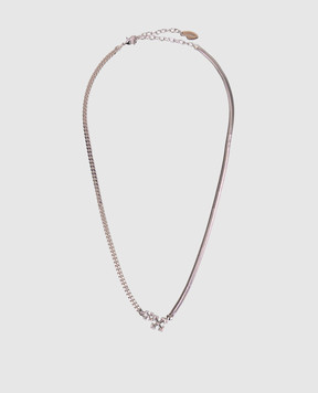 Off-White Silver chain with emblem OMOB15XC99MET001