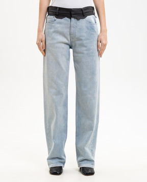 Maison Margiela MM6 Blue jeans with logo patch S52LA0270M30056