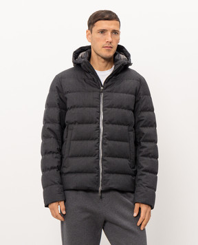 Herno Gray down jacket with wool PI001401U33529