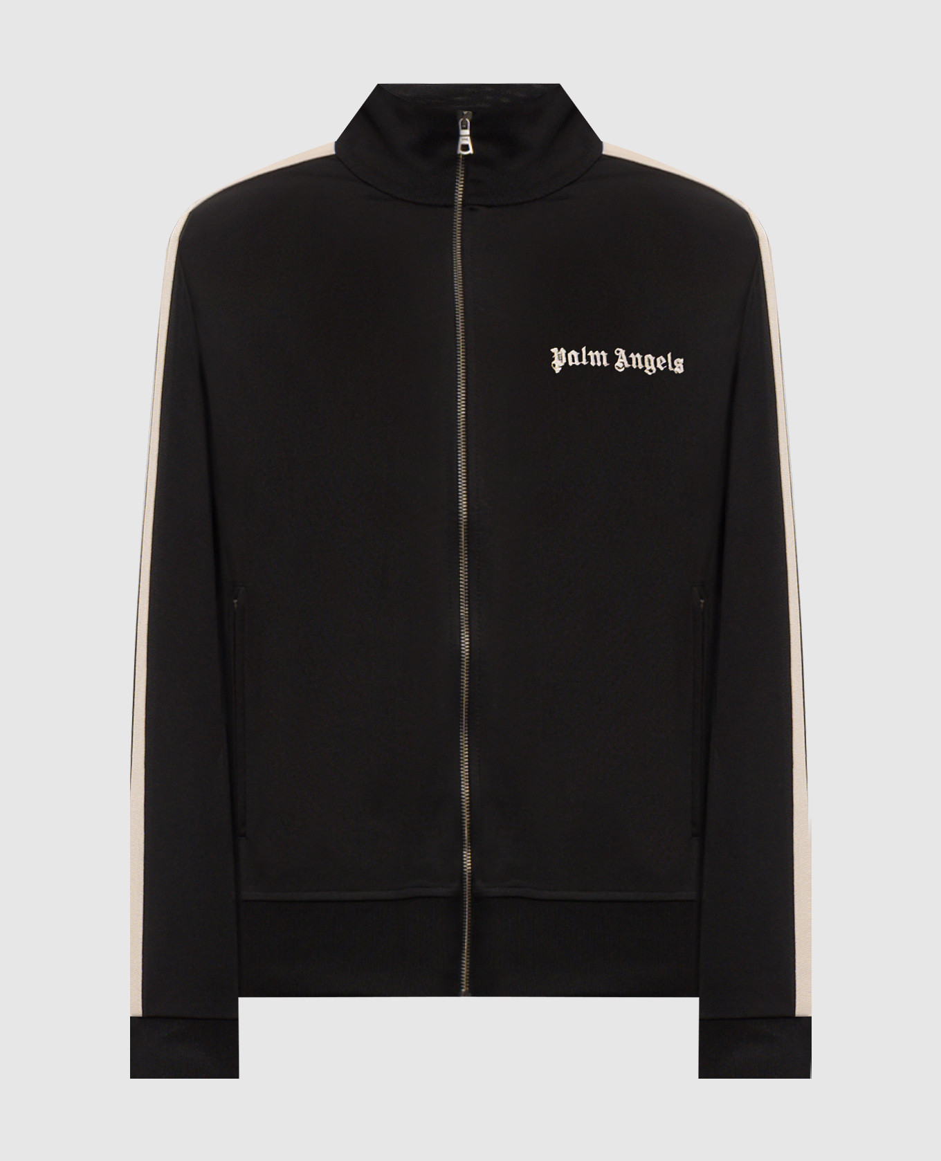 Schwarze Sportjacke mit Logostickerei