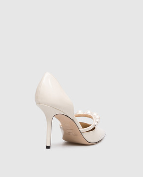 Jimmy Choo Aurelie ivory patent leather shoes AURELIE85XKM