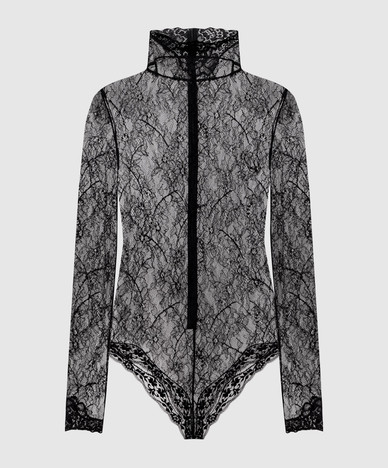 Black lace bodysuit