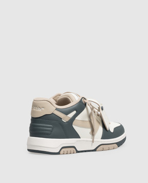 Off-White Out Of Office grey leather sneakers OF05726310