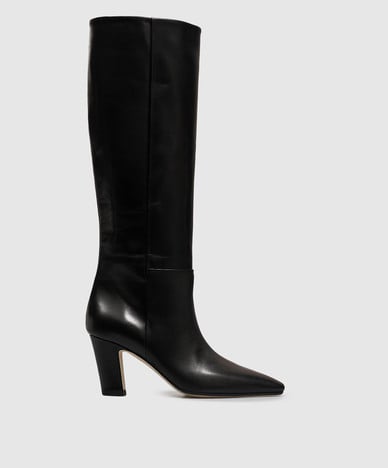 Silva schwarze Lederstiefel
