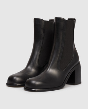 Sergio Rossi Avenue black leather chelsea boots B11890MFL352