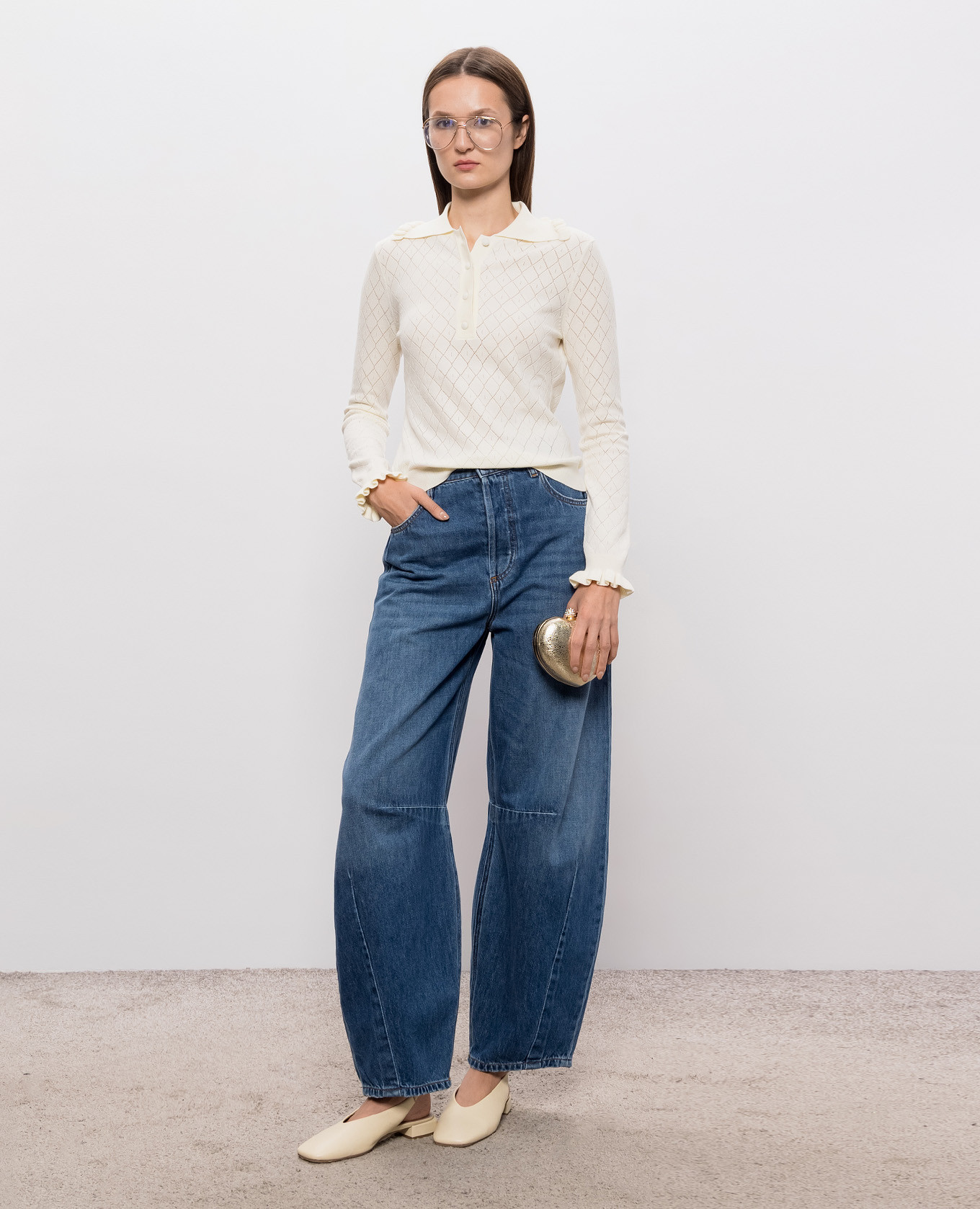 Ivory polo shirt Twinset 2