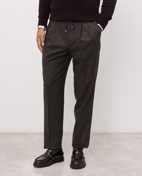Brunello Cucinelli Brown wool pants M038PE1710