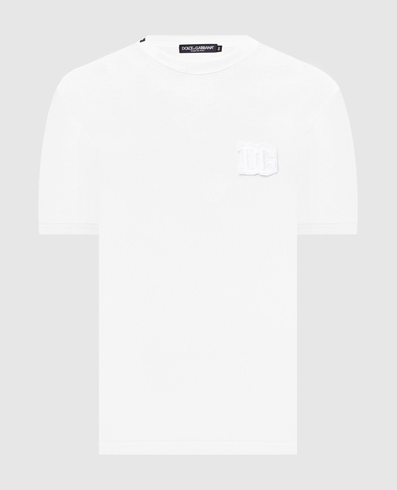 White T-shirt with monogram patch