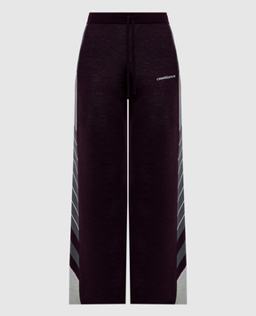 Casablanca Purple merino wool pants WAW25KW108601