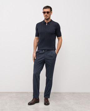 Enrico Mandelli Blue cotton pants GYM02B5653