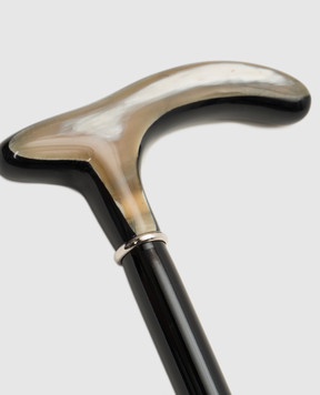 Pasotti Black cane with buffalo horn PFBALEN59