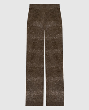 Brunello Cucinelli Khaki pants with wool MFA790199