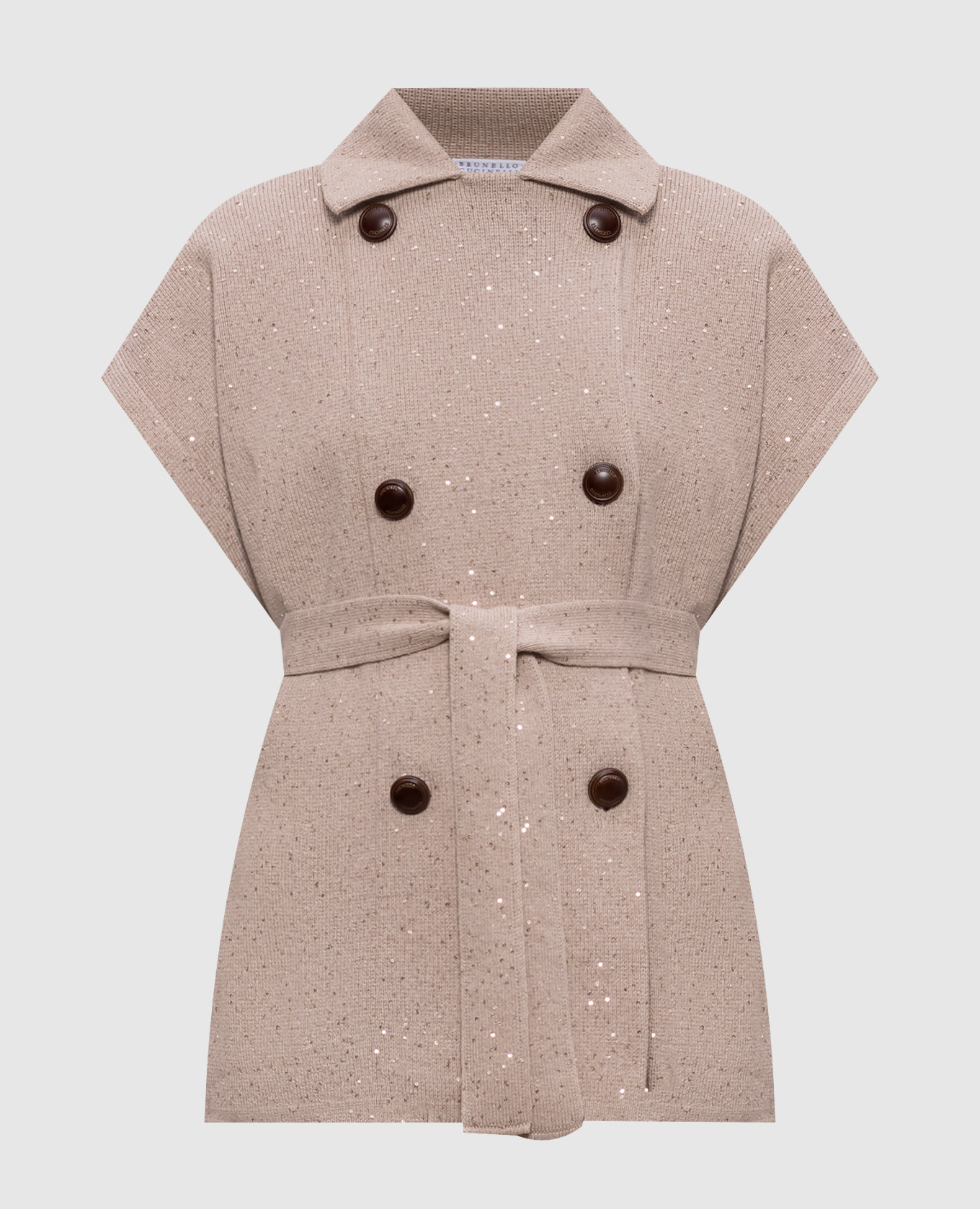 

Beige vest with belt Brunello Cucinelli