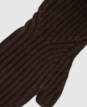 Allude Brown cashmere mittens 26511227