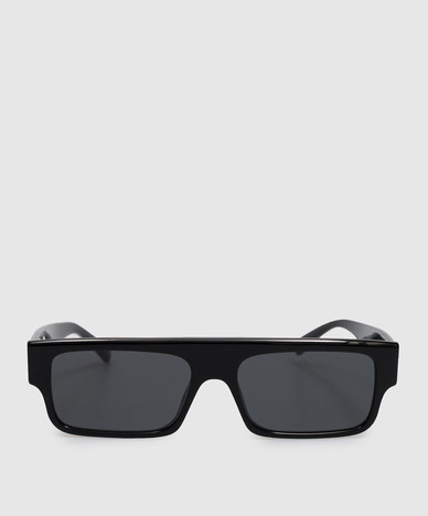 Black sunglasses with logo