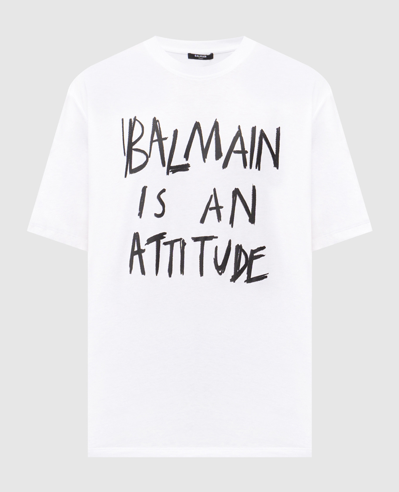 

White T-shirt with contrast print Balmain
