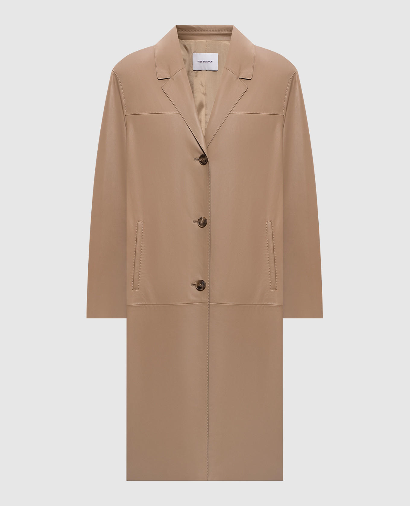 

Beige leather coat Yves Salomon