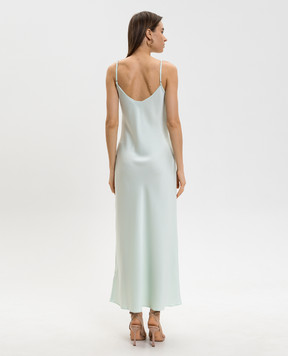 Allude Green silk maxi dress 26284004