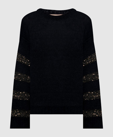 Pull en alpaga noir