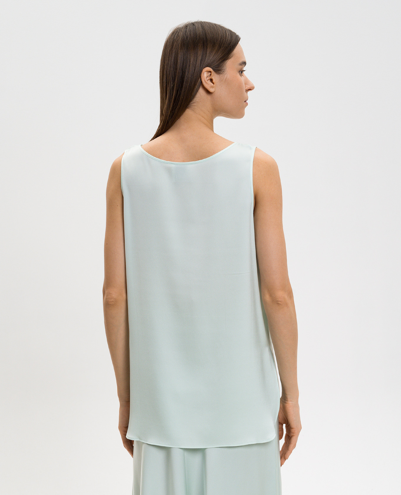 

Green silk top Allude