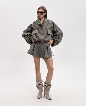 Balmain Khaki shorts with belt GF0PA425CG60