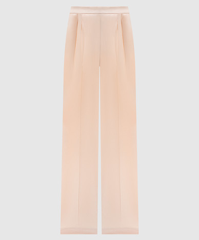 Beige straight-leg pants
