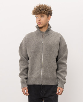 Axel Arigato Grey Core Cardigan with Wool A2143003